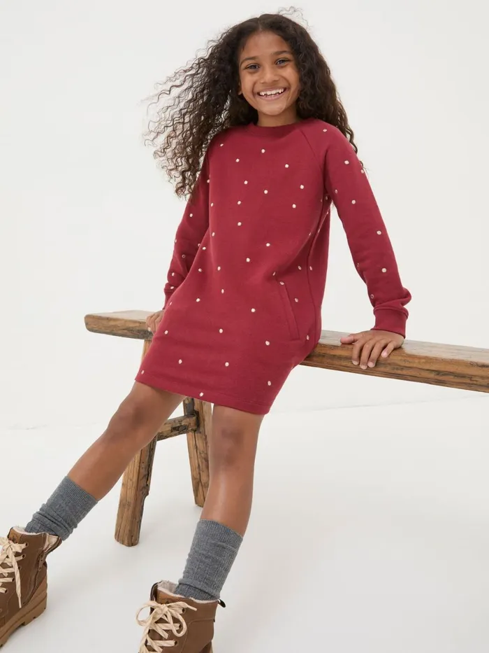 Fat Face Dresses Red Georgia Sweat Dress 8211 Kids