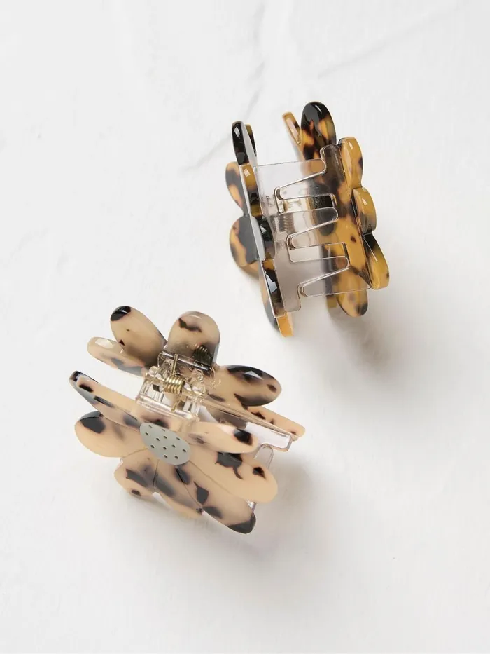 Fat Face Hair Accessories Brown 2 Pack Flower Clips 8211 Women