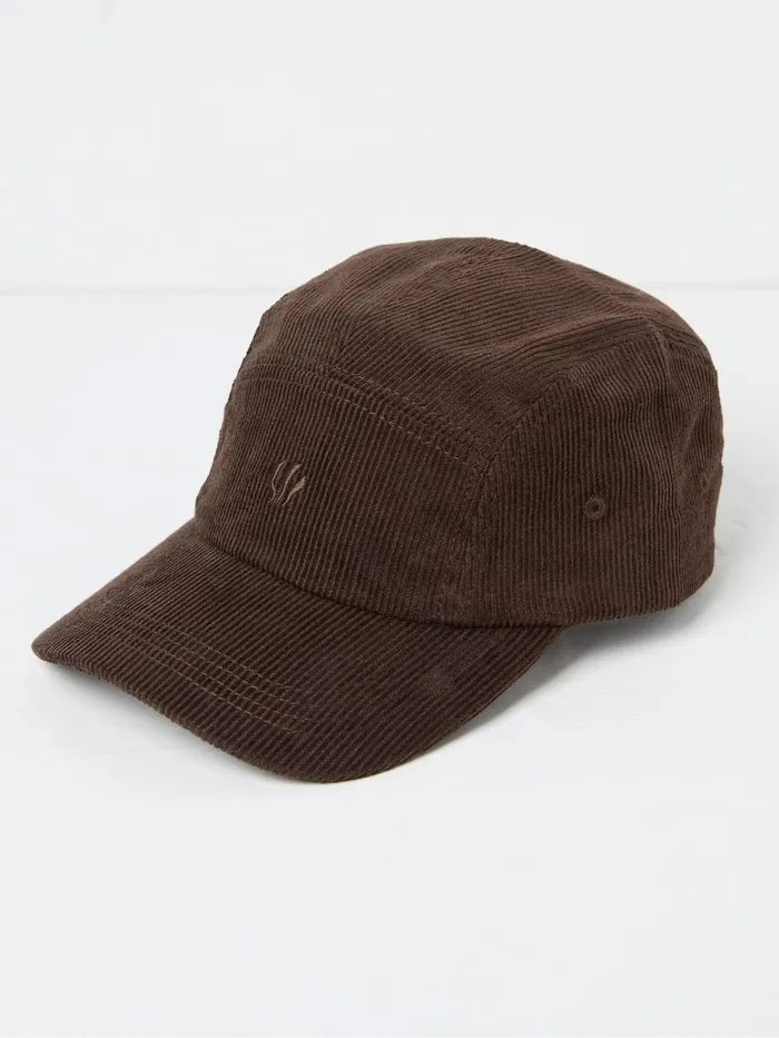 Fat Face Hats Cord Brown 5 Panel Baseball Cap 8211 Men