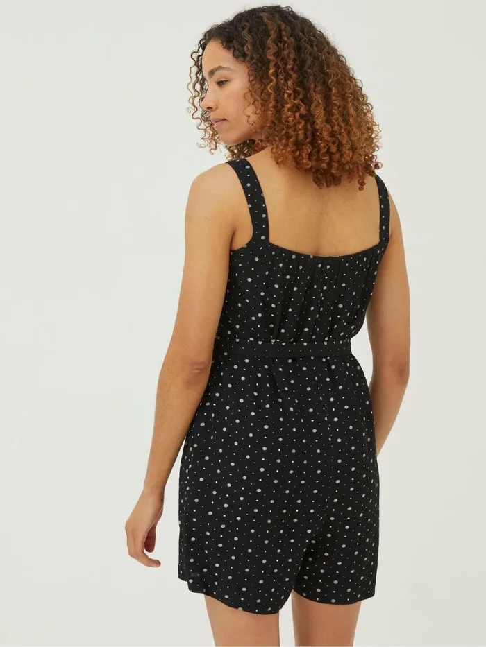 Fat Face Jumpsuits and Playsuits Black Geo Print Annie Playsuit 8211 Women