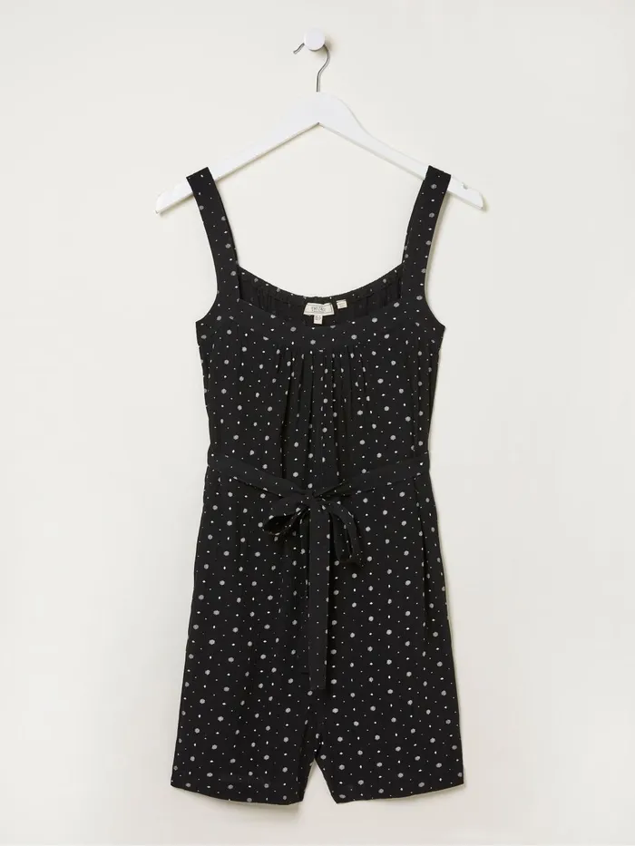 Fat Face Jumpsuits and Playsuits Black Geo Print Annie Playsuit 8211 Women