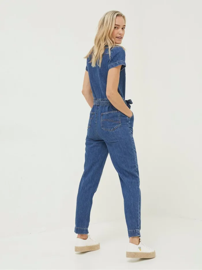 Fat Face Jumpsuits and Playsuits Blue Imogen Short Sleeve Boilersuit 8211 Women