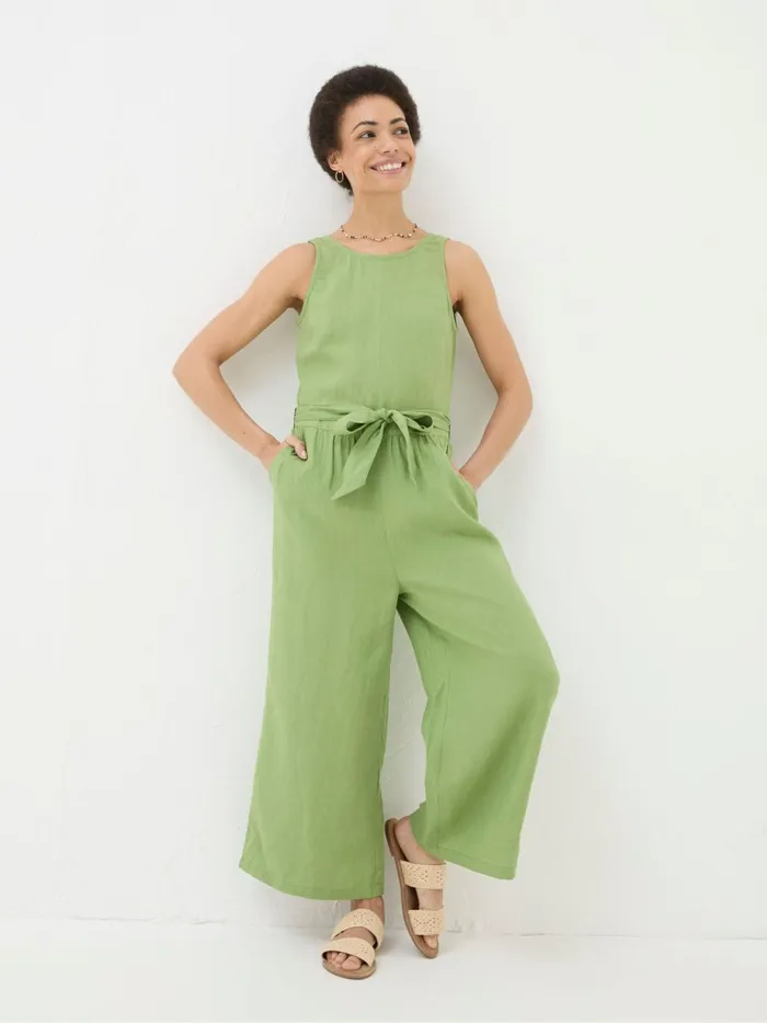 Fat Face Jumpsuits and Playsuits Liz Green Linen Jumpsuit 8211 Women