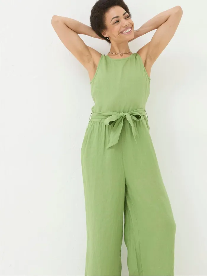 Fat Face Jumpsuits and Playsuits Liz Green Linen Jumpsuit 8211 Women