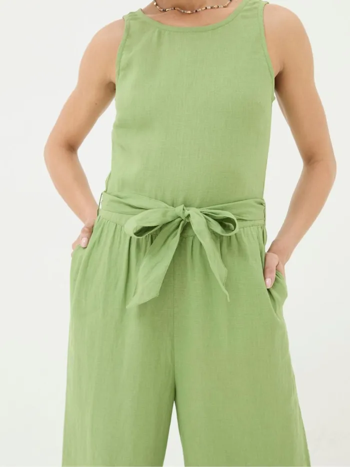 Fat Face Jumpsuits and Playsuits Liz Green Linen Jumpsuit 8211 Women
