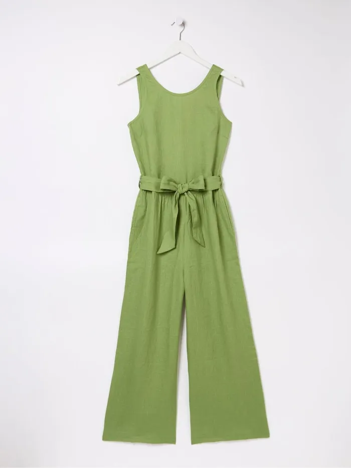 Fat Face Jumpsuits and Playsuits Liz Green Linen Jumpsuit 8211 Women