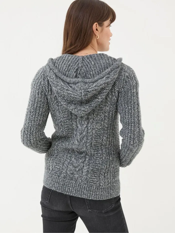 Fat Face Knitwear Alicia Charcoal Grey Hoodie 8211 Women