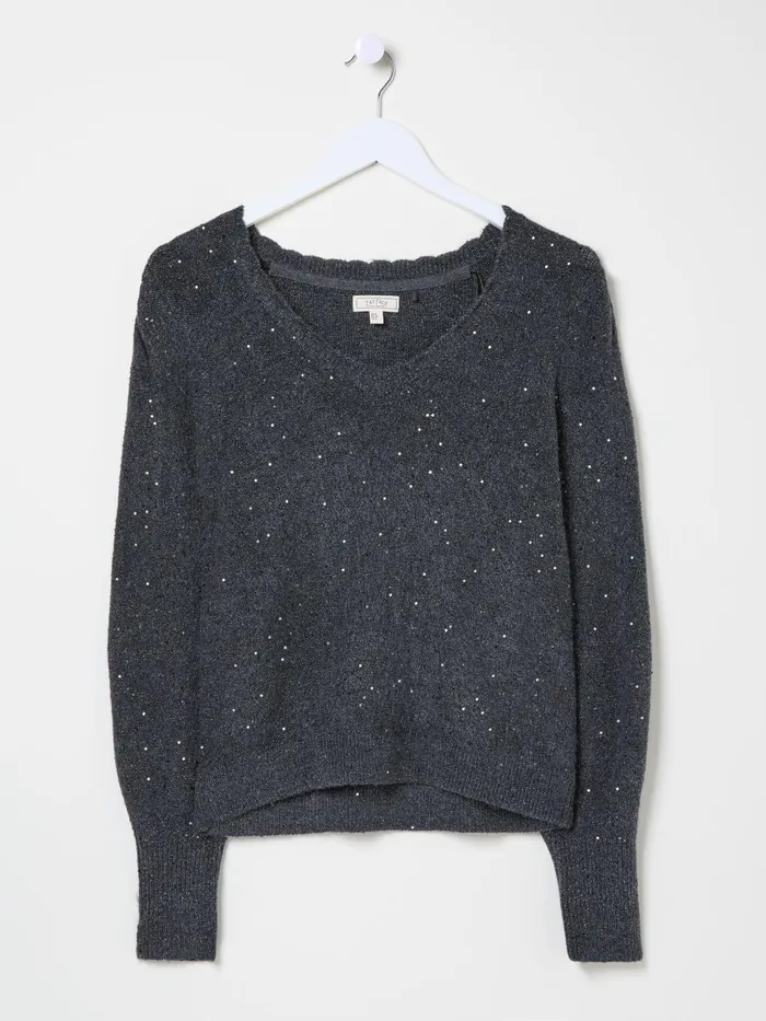 Fat Face Knitwear Charcoal Grey Jasmine Jumper 8211 Women