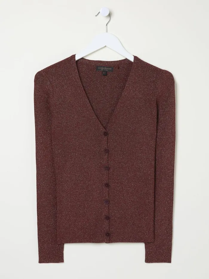 Fat Face Knitwear Dark Red Corine Cardigan 8211 Women