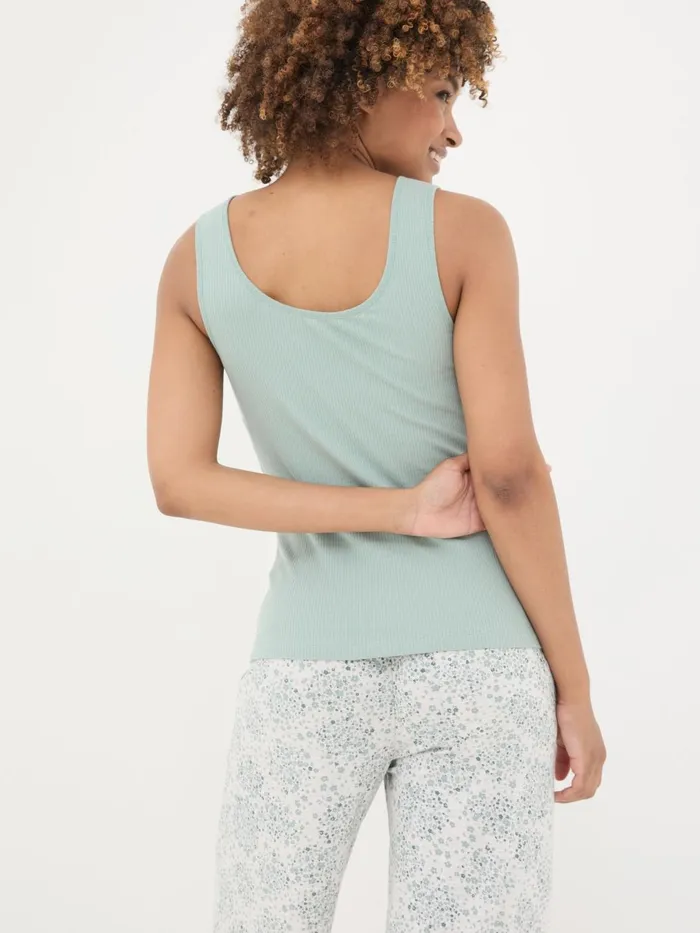 Fat Face Pyjamas and Nightwear Green Haze Rib Lounge Vest 8211 Women