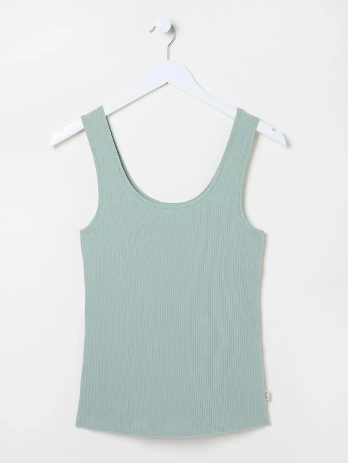 Fat Face Pyjamas and Nightwear Green Haze Rib Lounge Vest 8211 Women