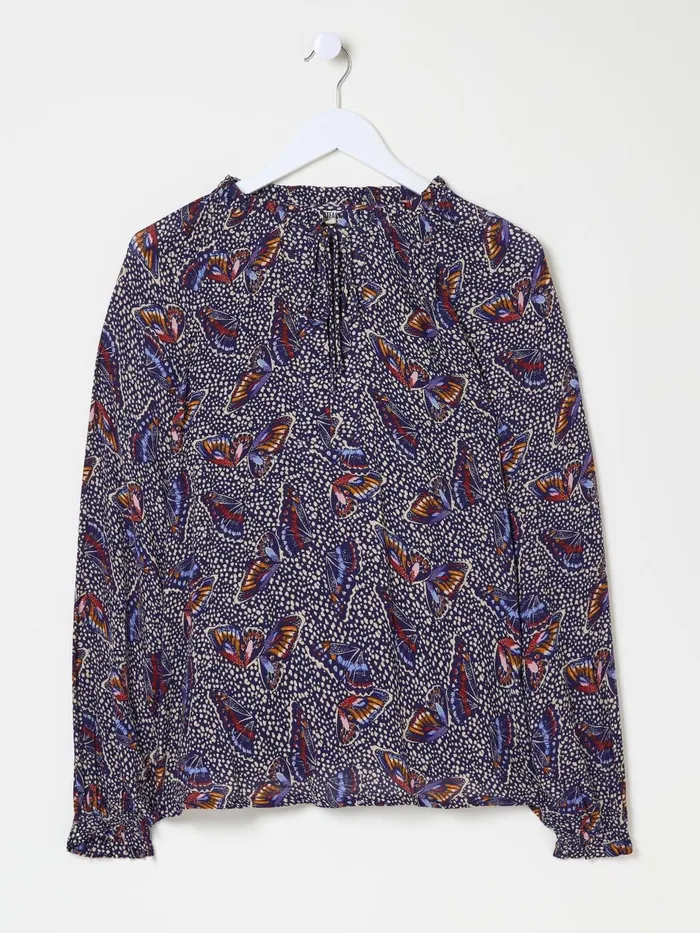 Fat Face Shirts and Blouses Dark Navy Lil Print Blouse 8211 Women Fat Face Shirts and Blouses Dark Navy Lil Print Blouse 8211 Women