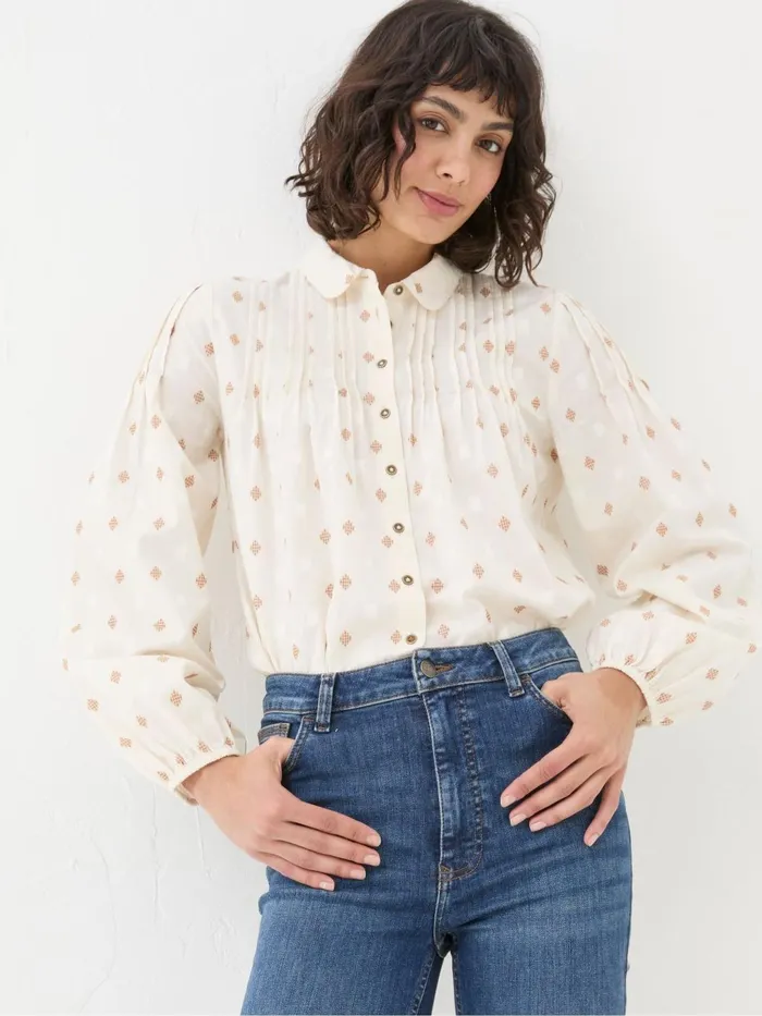 Fat Face Shirts and Blouses Elsie Ivory Dobby Blouse 8211 Women