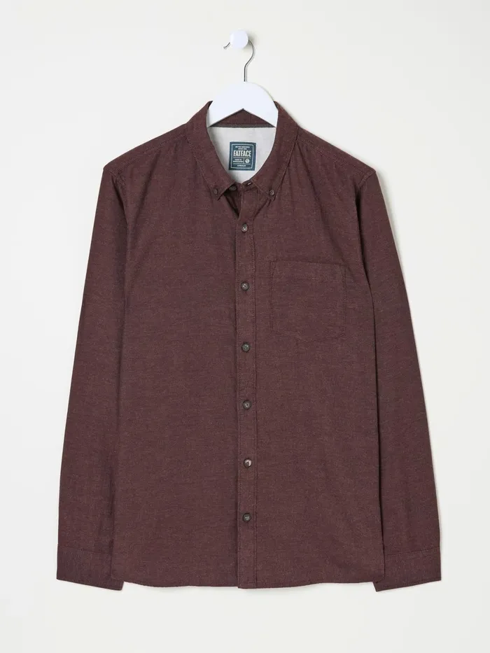 Fat Face Shirts Burgundy Red Long Sleeve Oxlow Plain 100 Cotton Shirt 8211 Men Fat Face Shirts Burgundy Red Long Sleeve Oxlow Plain 100 Cotton Shirt 8211 Men