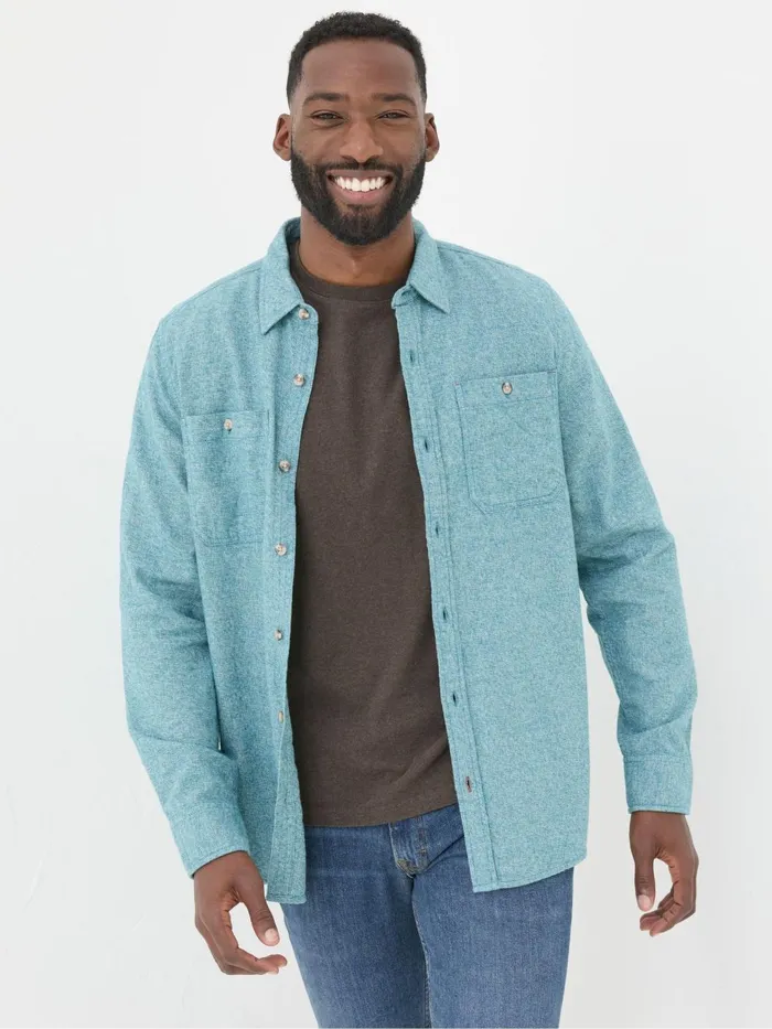 Fat Face Shirts Green Long Sleeve Malton Shirt 8211 Men
