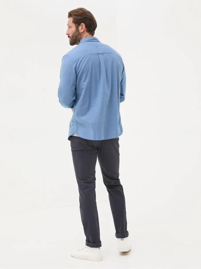 Fat Face Shirts Light Blue Long Sleeve Tadlow Shirt 8211 Men
