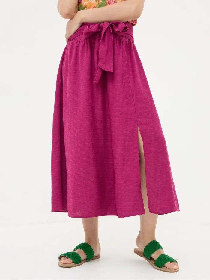 Fat Face Skirts Sascha Purple Midi Skirt With Linen 8211 Women