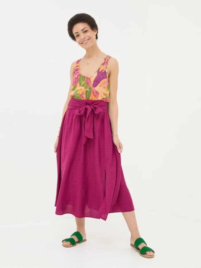 Fat Face Skirts Sascha Purple Midi Skirt With Linen 8211 Women Fat Face Skirts Sascha Purple Midi Skirt With Linen 8211 Women