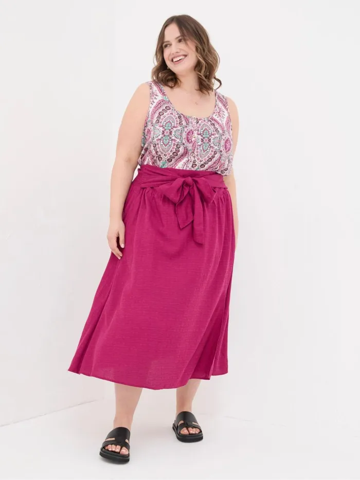 Fat Face Skirts Sascha Purple Midi Skirt With Linen 8211 Women Fat Face Skirts Sascha Purple Midi Skirt With Linen 8211 Women