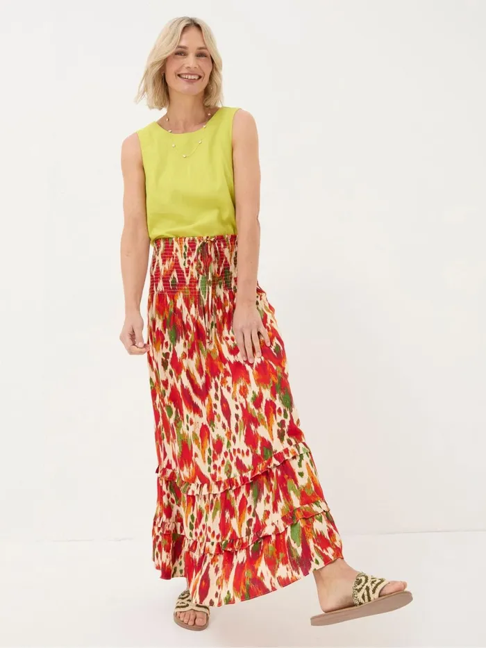 Fat Face Skirts Tegan Orange Paradise Ikat Maxi Skirt 8211 Women
