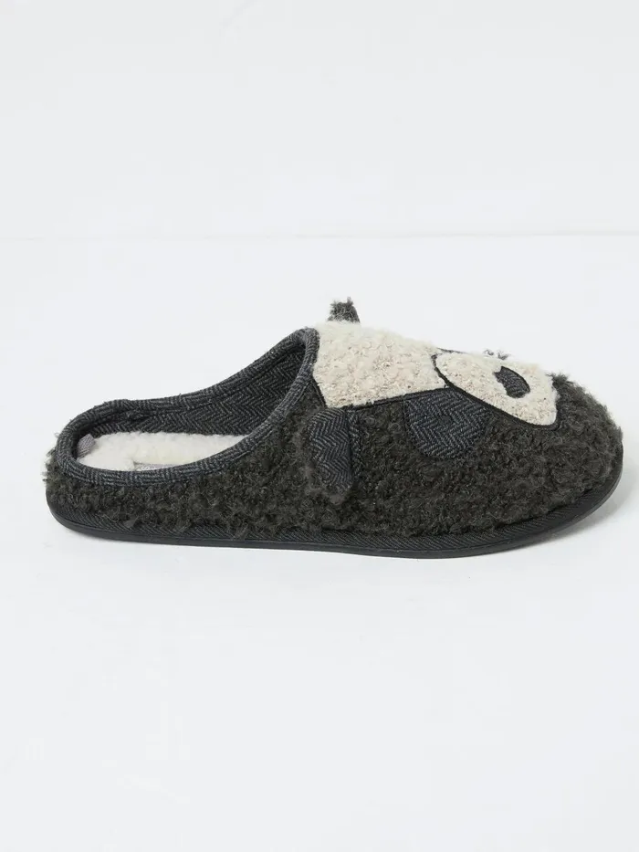 Fat Face Slippers Cubby Dark Grey Cubby Bear Slippers 8211 Men