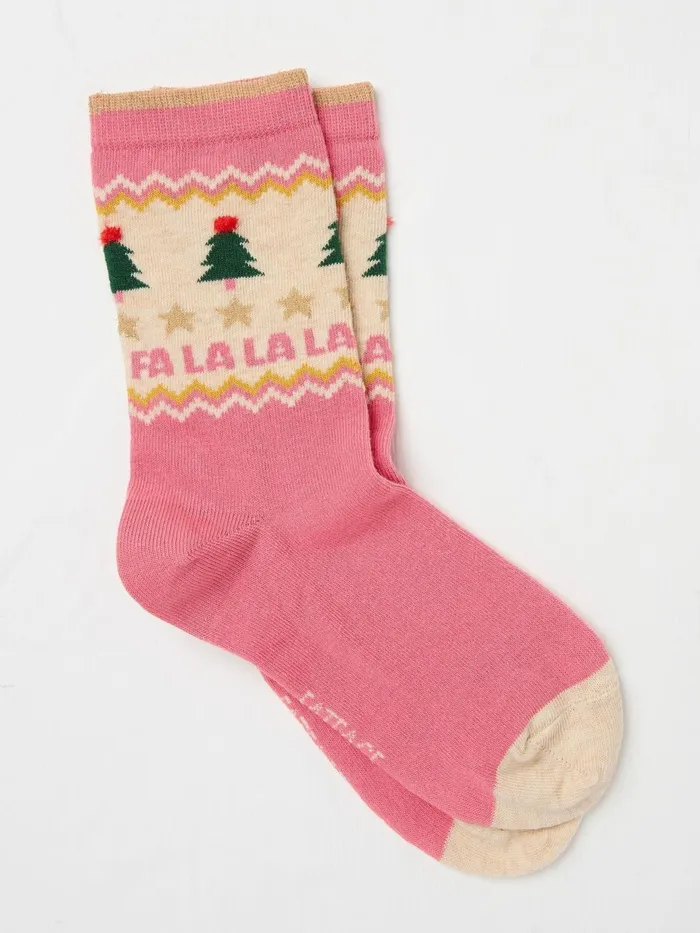 Fat Face Socks and Tights Pink Fa La La Socks 1 Pack 8211 Women