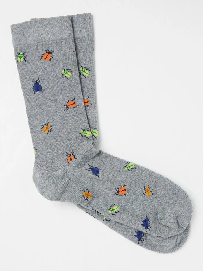 Fat Face Socks Grey Bugs Socks 1 Pack 8211 Men