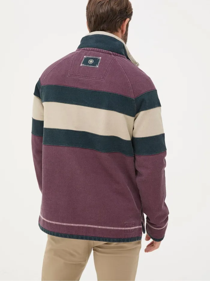 Fat Face Sweatshirts and Hoodies Airlie Dark Red Panel Sweatshirt 8211 Men