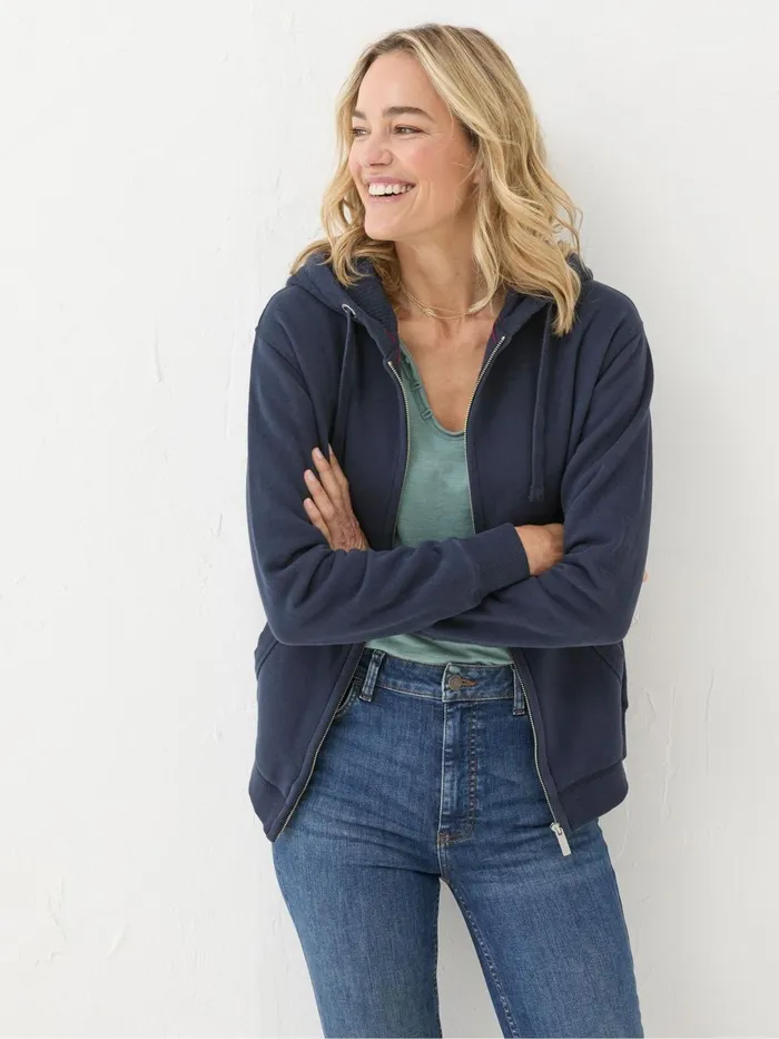 Fat Face Sweatshirts and Hoodies Amy Blue Navy Zip Through Hoodie 8211 Women
