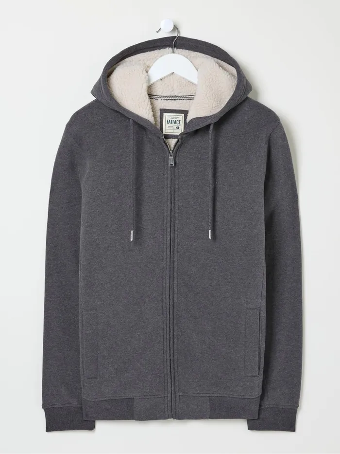 Fat Face Sweatshirts and Hoodies Brooke Charcoal Grey Hoodies 8211 Men