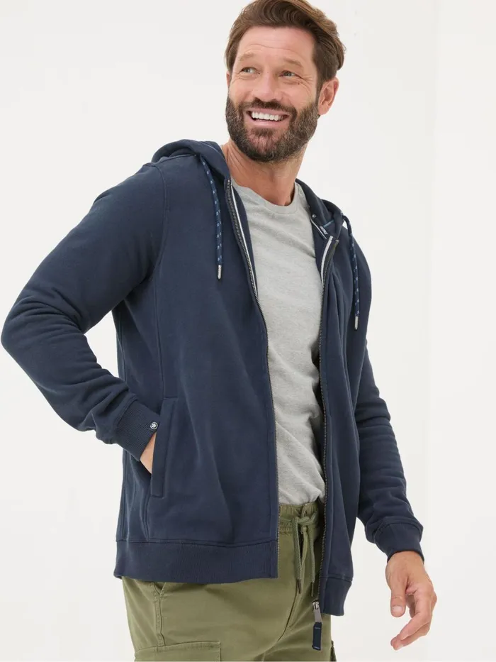 Fat Face Sweatshirts and Hoodies Brooke Navy Blue Zip Through Hoodie 8211 Men
