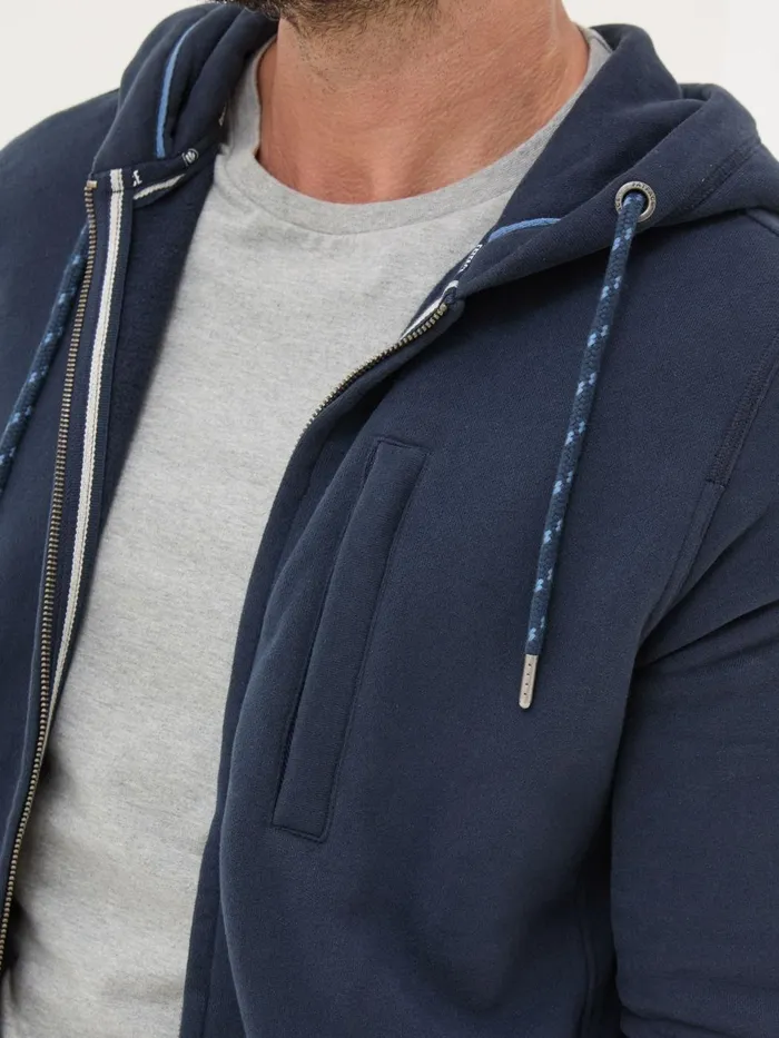 Fat Face Sweatshirts and Hoodies Brooke Navy Blue Zip Through Hoodie 8211 Men