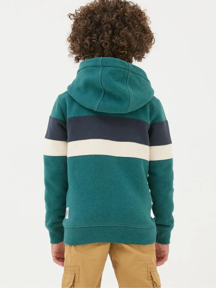Fat Face Sweatshirts and Hoodies Colourblock Zip Thru Green Colourblock Zip Through Hoodie 8211 Kids