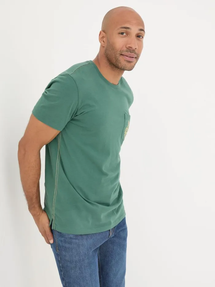 Fat Face TShirts Dark Green All Good In The Pud 100 Cotton TShirt 8211 Men