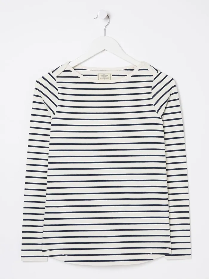 Fat Face Tops and TShirts Breton Cream TShirt 8211 Women