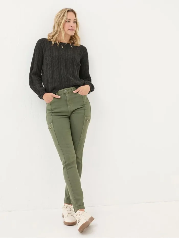 Fat Face Trousers and Leggings Malvern Green Cargo Trousers 8211 Women
