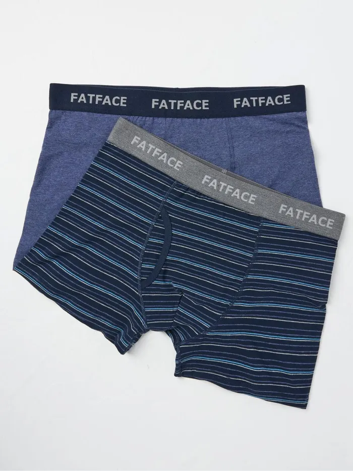 Fat Face Underwear Blue Barton Stripe Boxers 2 Pack 8211 Men