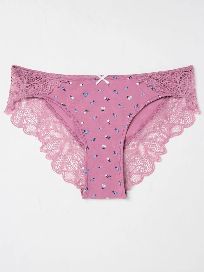 Fat Face Underwear Elsie Berry Pink Floral Cheeky Knickers 8211 Women