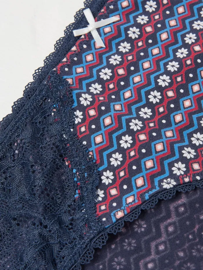 Fat Face Underwear Navy Fair Isle Mini Knickers 8211 Women