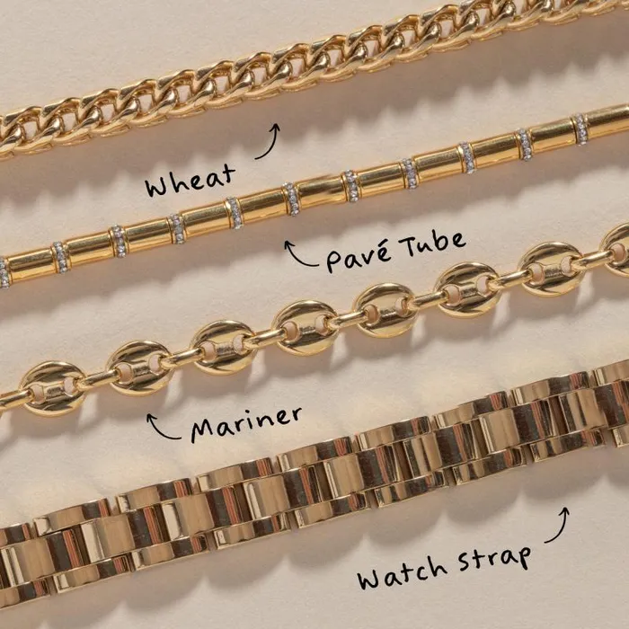 Fine Jewelry Women Alex And Ani Chunky Watch Strap Bracelet Stainless Steel Gold