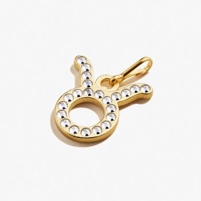 Fine Jewelry Women Alex And Ani Taurus Zodiac Pav Crystal Charm Sterling Silver