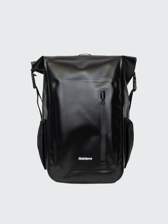 Finisterre Bags MenWomen Drift 30L Waterproof Roll Top Backpack Black