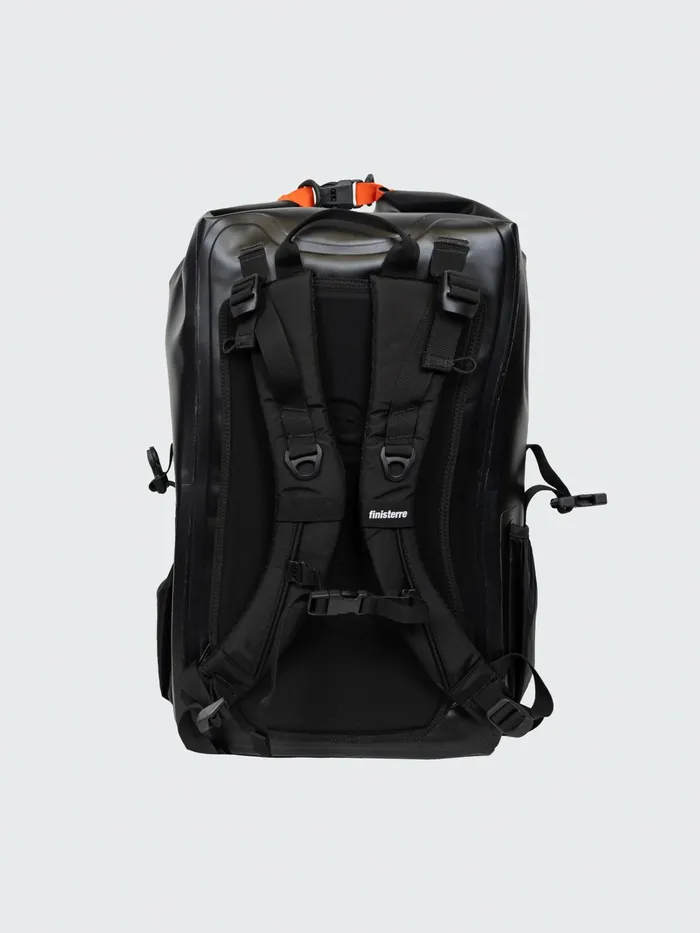 Finisterre Bags MenWomen Drift 30L Waterproof Roll Top Backpack Black