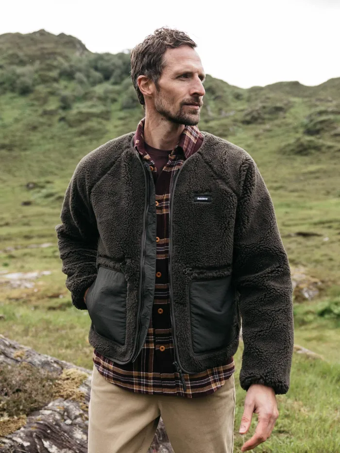 Finisterre Jackets and Coats Men Orsik Fleece Jacket Raven Black