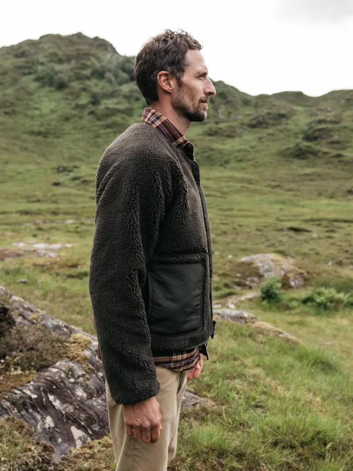Finisterre Jackets and Coats Men Orsik Fleece Jacket Raven Black