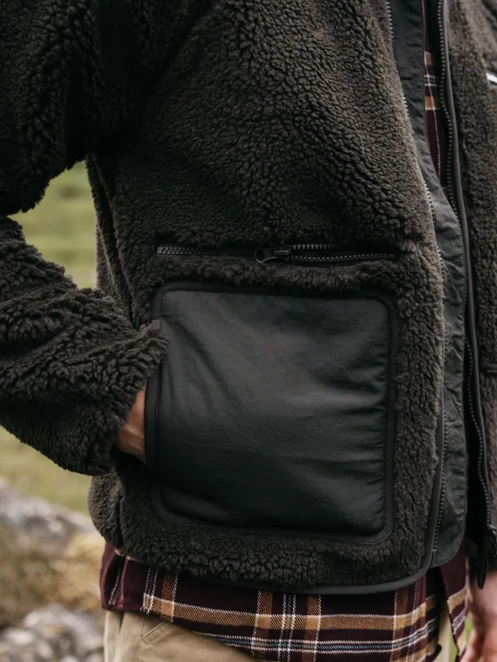 Finisterre Jackets and Coats Men Orsik Fleece Jacket Raven Black