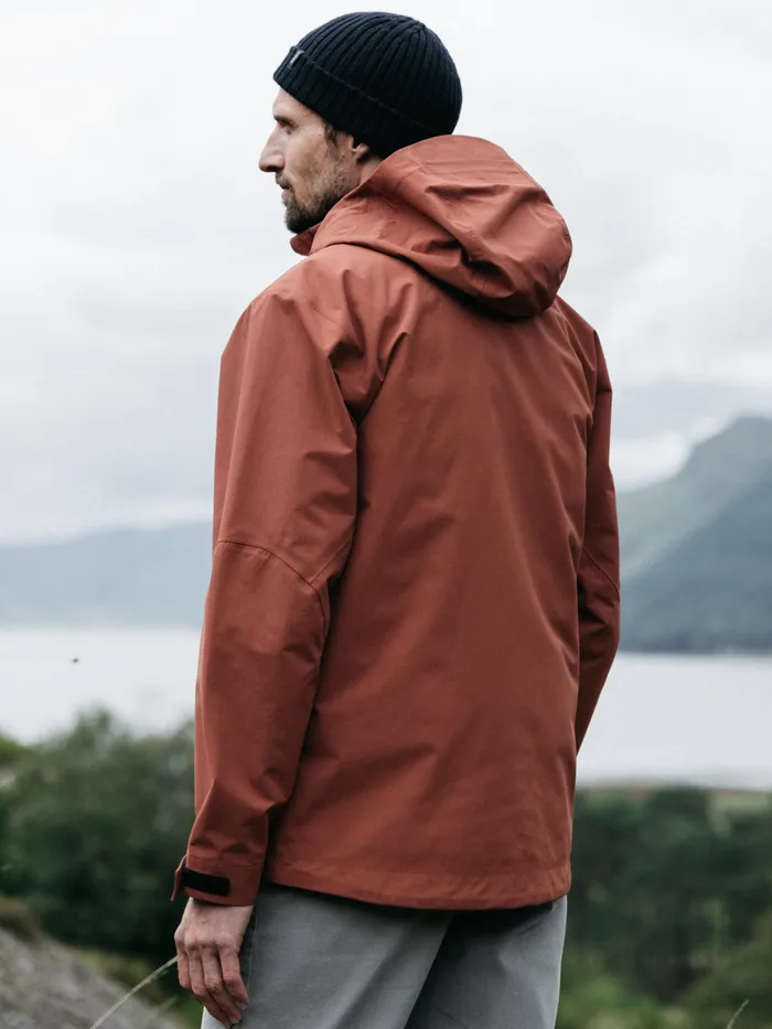 Finisterre Jackets and Coats Men Stormbird Waterproof Jacket Dark Rosewood