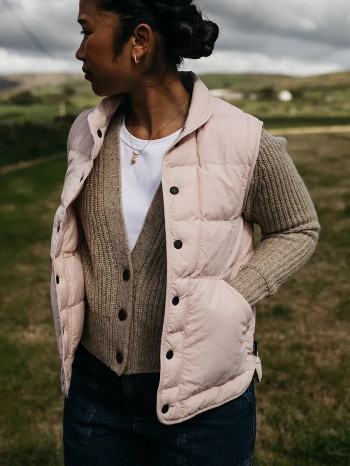 Finisterre Jackets and Coats Women Lapwing Insulated Vest Pink Smoke