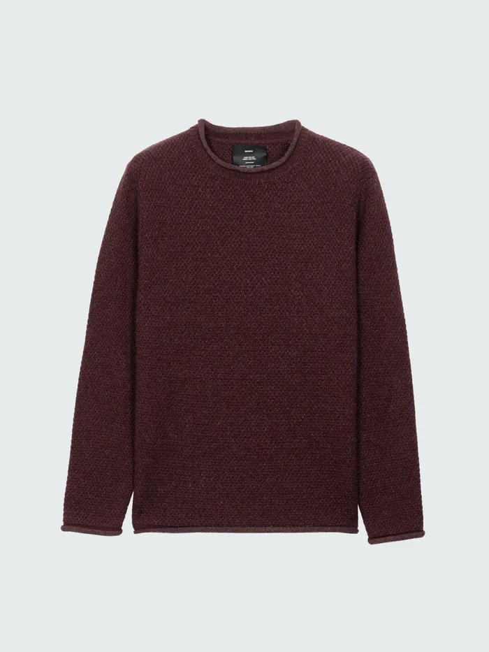 Finisterre Knitwear Men Barents Sweater Black Cherry