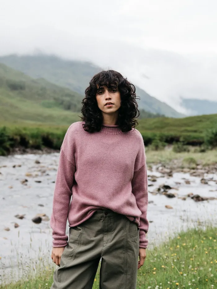 Finisterre Knitwear Women Taran Sweater Heather Mist